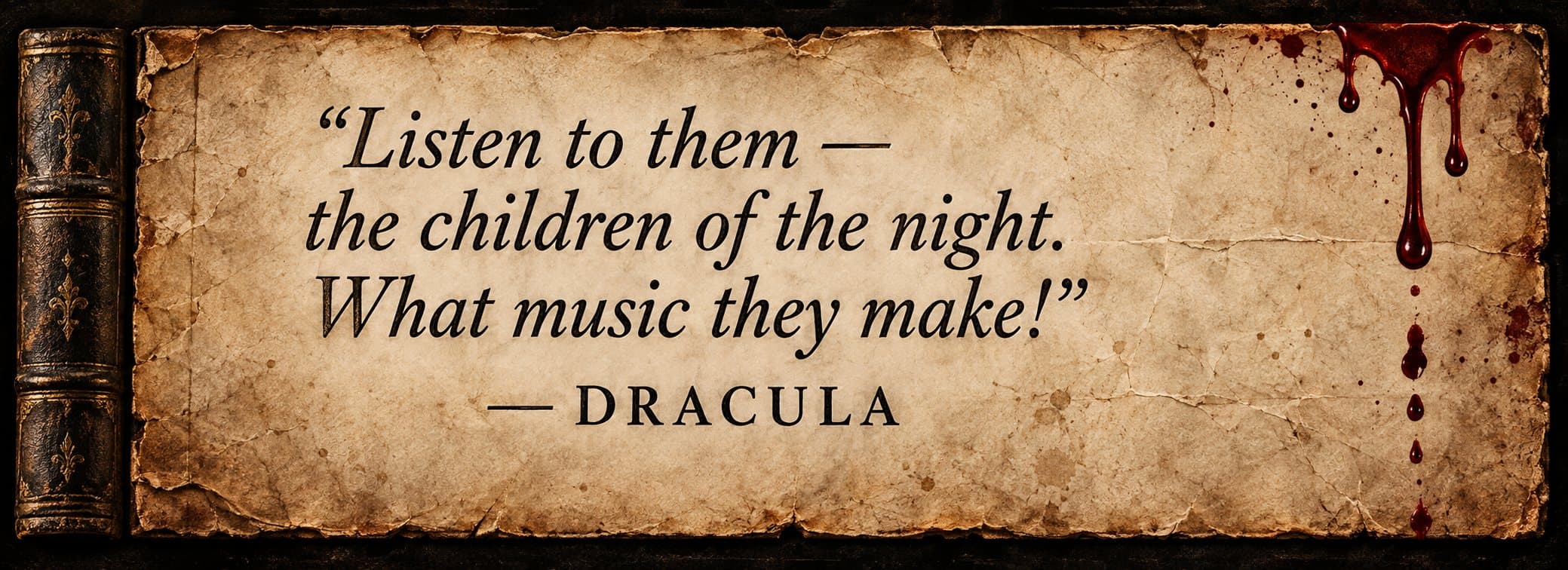 “Listen to them—the children of the night. What music they make!” — Count Dracula